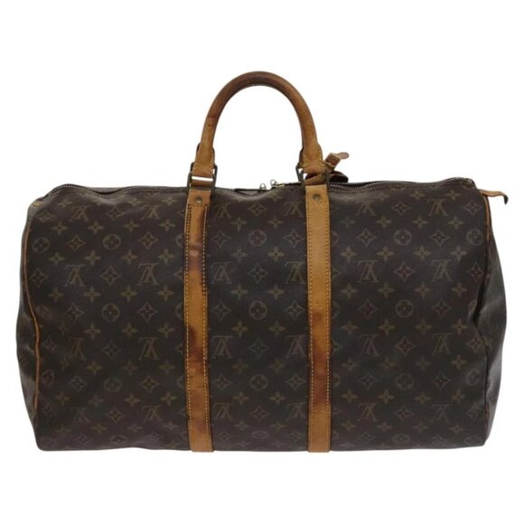 LOUIS VUITTON Monogram Keepall 50 Boston Bag M41426 LV Auth 113425 - Picture 2 of 16